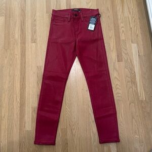Hudson Jeans Oxblood Denim coated size 28 NWT